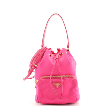 Prada Drawstring Bucket Bag Tessuto Small