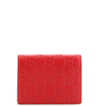 Gucci Flap Card Case Guccissima Leather