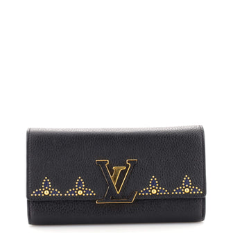 Louis Vuitton Capucines Wallet Embellished Leather