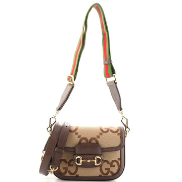 Gucci Horsebit 1955 Shoulder Bag Jumbo GG Canvas Mini