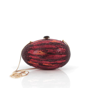 Judith Leiber Egg Minaudiere Crystal Small Red 1834602
