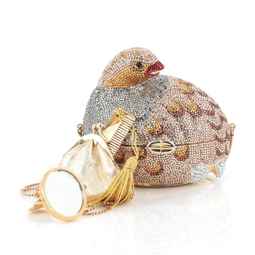 Judith Leiber Bird Minaudiere Crystal Small Gold 1834603