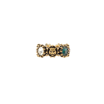 Gucci Animalier Band Ring Metal with Crystals