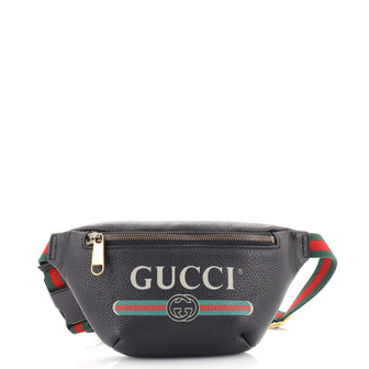 Gucci Logo Belt Bag Printed Leather Small