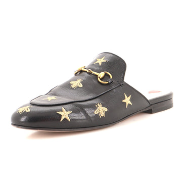 Gucci Women's Princetown Mules Embroidered Leather