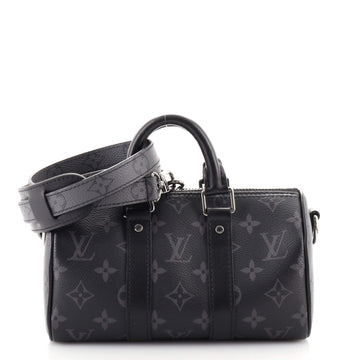 Louis Vuitton Keepall Bandouliere Bag Reverse Monogram Eclipse Canvas XS