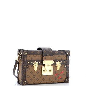 Louis Vuitton Petite Malle Handbag Reverse Monogram Canvas