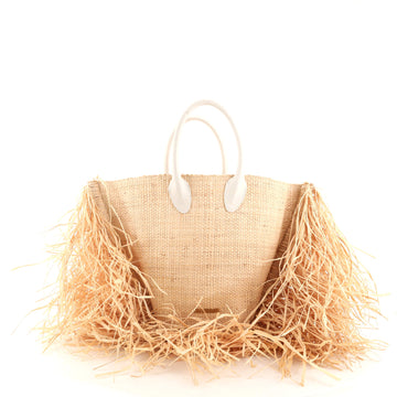 Jacquemus Le Petit Baci Tote Fringe Raffia