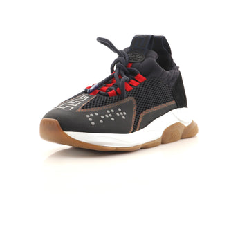 Versace Men's Cross Chainer Sneakers Mesh and Neoprene with Rubber and Suede