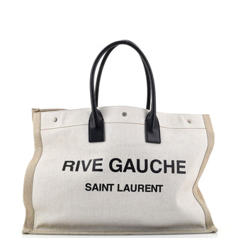 Saint Laurent Rive Gauche Shopper Tote Canvas Large