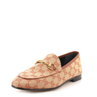 Gucci Women's Jordaan Loafers GG Canvas