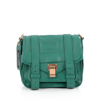 Proenza Schouler PS1 Crossbody Leather Mini Green