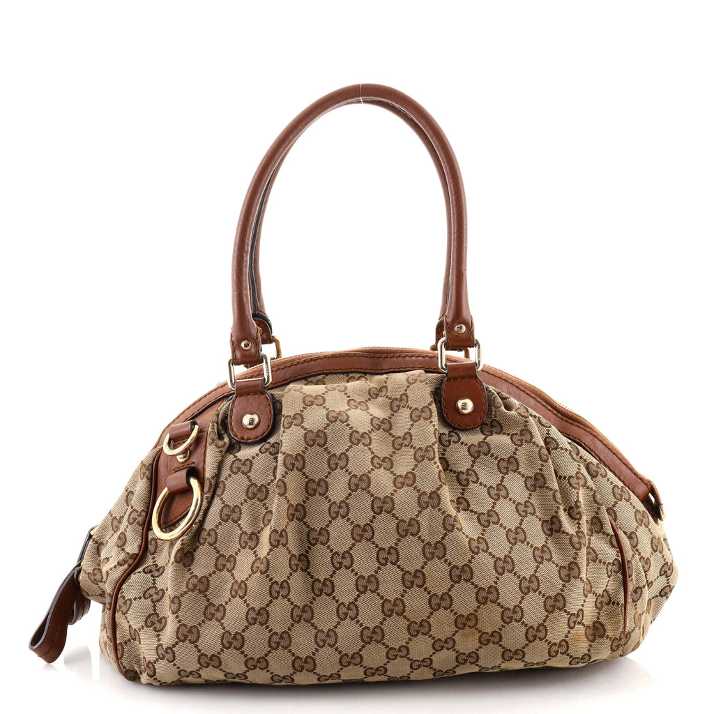 Gucci Sukey Boston Bag GG Canvas 183749