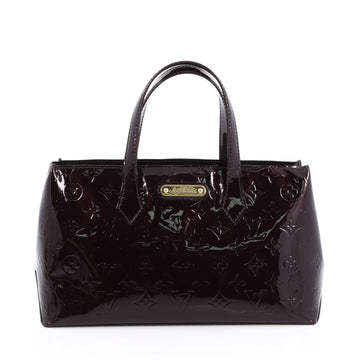 Louis Vuitton Wilshire Handbag Monogram Vernis PM Red