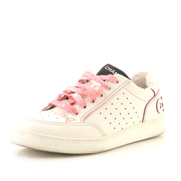 Chanel Women's Logo Low-Top Sneakers Leather