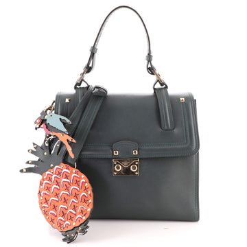 Valentino Garavani Cabana Top Handle Flap Bag Leather Large
