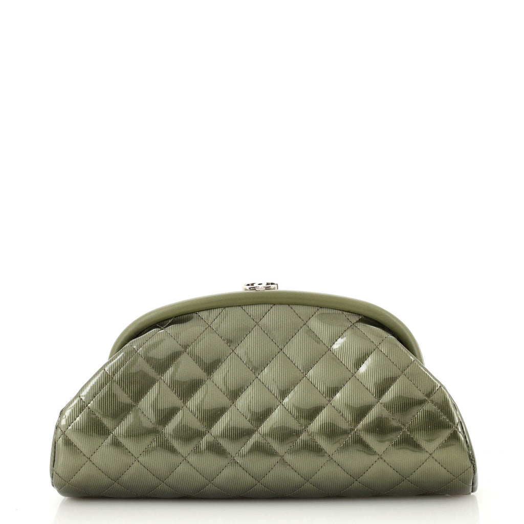 Chanel Timeless Clutch Quilted Patent Green 1837773