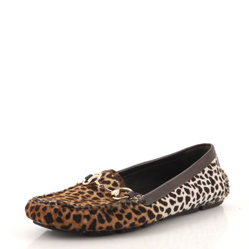 Gucci Women's Horsebit Loafers Printed Pony Hair