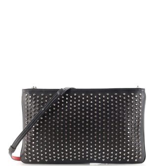 Christian Louboutin Loubiposh Clutch Spiked Leather