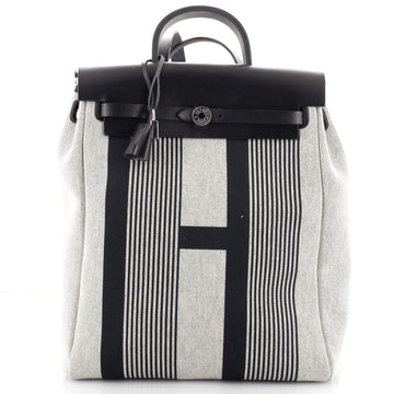 Hermes Herbag A Dos Backpack H Vibration Toile and Leather
