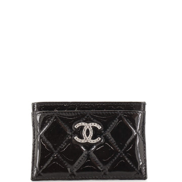 Chanel Brilliant Card Holder Quilted Patent