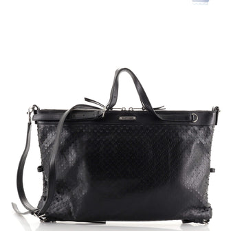 Saint Laurent ID Convertible Bag Perforated Leather Large