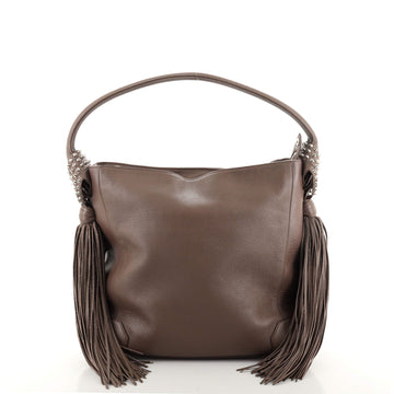 Christian Louboutin Eloise Fringe Hobo Leather Medium