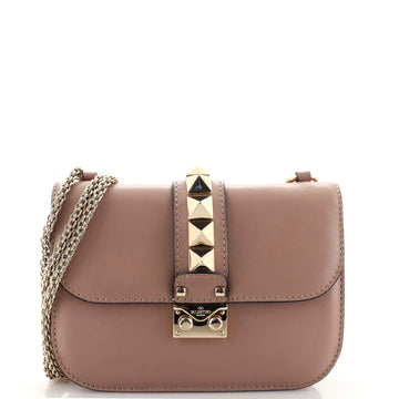 Valentino Garavani Glam Lock Shoulder Bag Leather Small