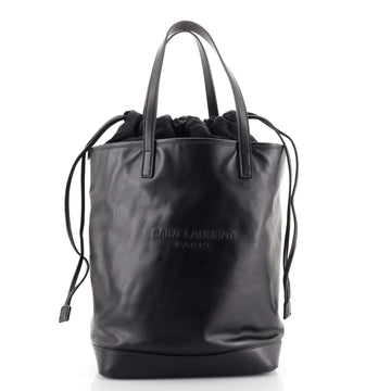 Saint Laurent Teddy Shopping Tote Leather with Canvas