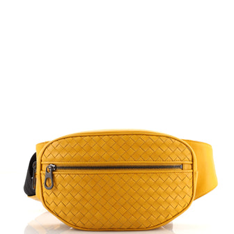 Bottega Veneta Front Zip Belt Bag Intrecciato Nappa