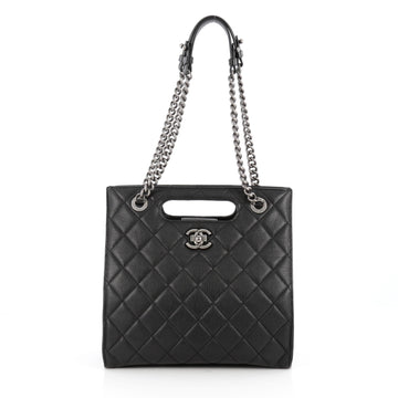 Chanel Boy Shopper Quilted Goatskin Small Black