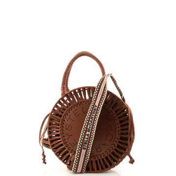 Stella McCartney Logo Alter Round Bag Faux Leather