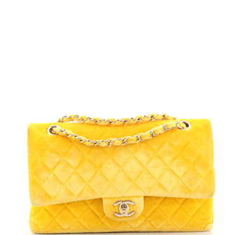 Chanel Classic Double Flap Bag Quilted Velvet Medium