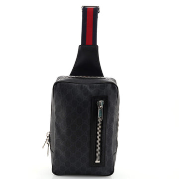 Gucci Soft Zip Sling Bag GG Coated Canvas Small