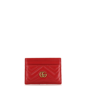 Gucci GG Marmont Card Holder Matelasse Leather