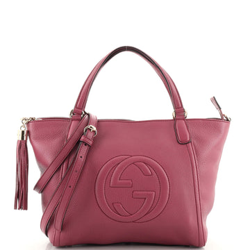 Gucci Soho Convertible Top Handle Bag Leather Small