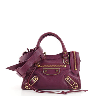 Balenciaga City Classic Metallic Edge Bag Leather Mini