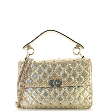 Valentino Garavani Rockstud Spike Flap Bag Quilted Leather Medium