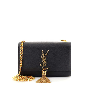 Saint Laurent Classic Monogram Tassel Crossbody Bag Leather Medium
