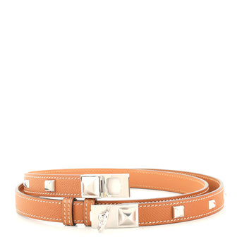 Hermes Rivale 18 Belt Studded Leather Thin