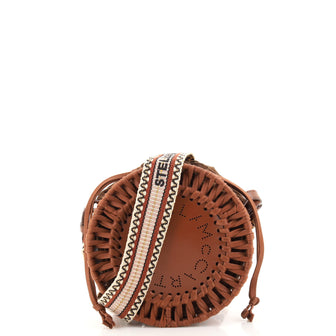Stella McCartney Logo Alter Round Bag Faux Leather and Cotton Small