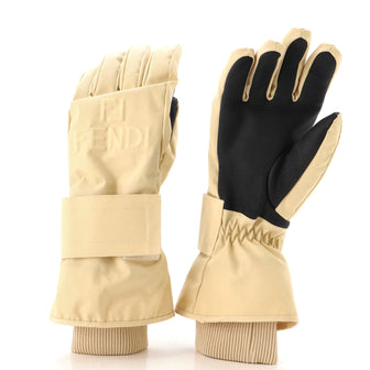Fendi Logo Ski Gloves Econyl Nylon