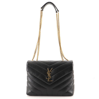 Saint Laurent LouLou Shoulder Bag Matelasse Chevron Leather Small