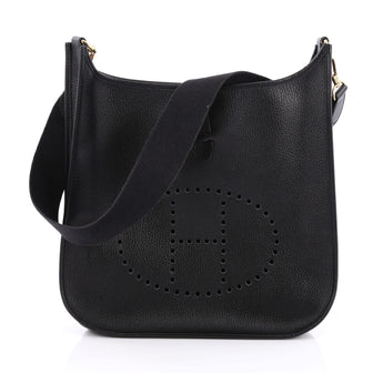 Hermes Evelyne Crossbody Gen I Ardennes GM Black