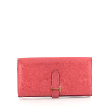 Hermes Bearn Wallet Epsom Long Red 1838905