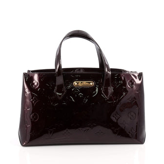 Louis Vuitton Wilshire Handbag Monogram Vernis PM Red