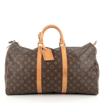 Louis Vuitton Keepall Bag Monogram Canvas 50 Brown