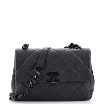Chanel My Everything Flap Bag Quilted Caviar Medium
