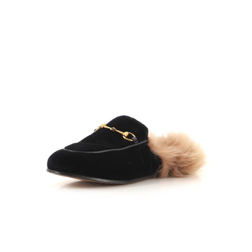 Gucci Women's Princetown Mules Velvet with Fur