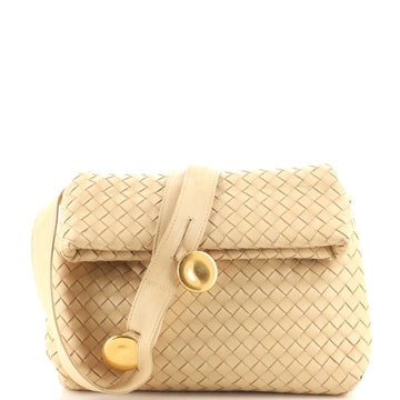Bottega Veneta Fold Crossbody Bag Intrecciato Leather Medium